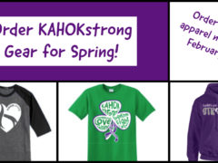 Place KAHOKstrong Spring 2019 Apparel Orders by 2/15/19