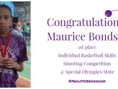 Kahok Wins First in Basketball Shooting at Special Olympics State