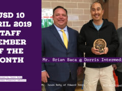 Mr. Baca honored at April 2019 Staff Member of the Month