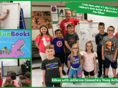 Author Dan Killeen with Jefferson Elementary Students April 2019