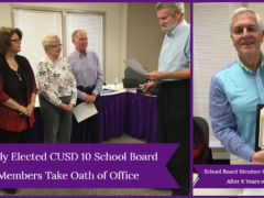 Newly Elected Board Members Take Oath; Clark Retires