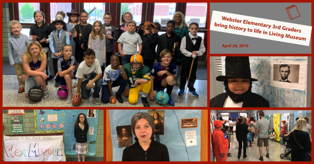 Webster 3rd Grade Living Wax Museum April 2019