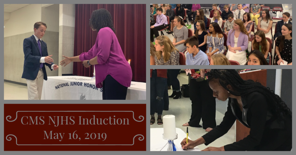 Collage of NJHS 2019 Induction Photos