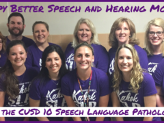 CUSD 10 SLPs Celebrate Better Speech and Hearing Month