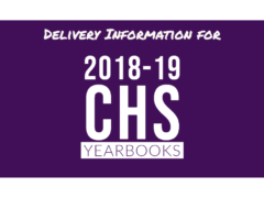 Delivery Information for 2018-19 CHS Yearbooks