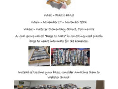 Webster Elementary Collecting Plastic Bags for Sleeping Mats