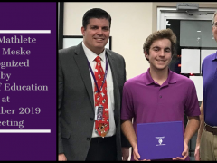 CHS Senior Max Meseke Honored at December 2019 Board Meeting