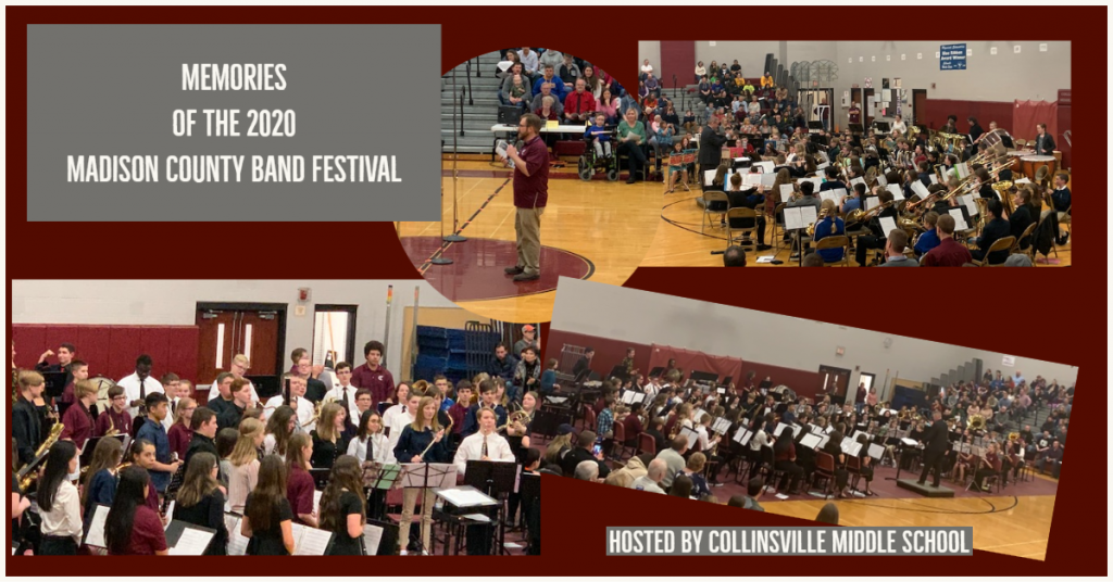 Collage of Feb 2020 Madison County Band Festival