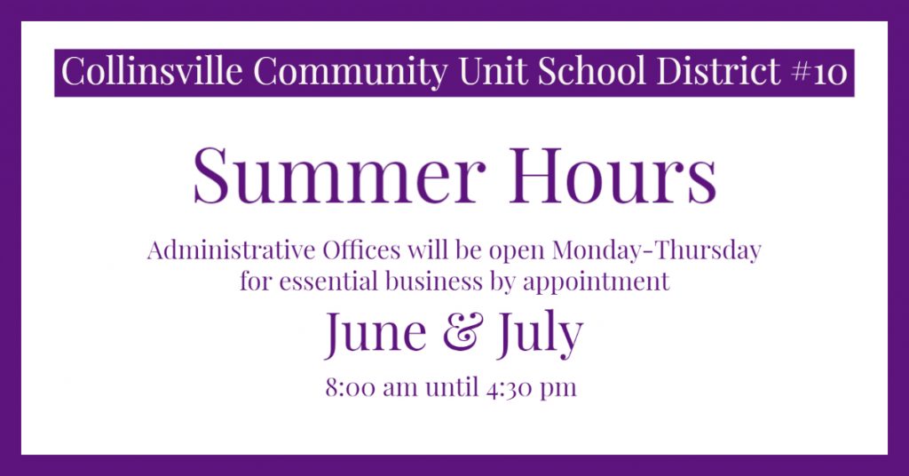 2020 Administrative Office Summer Hours