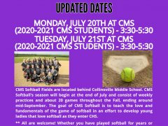 CMS 2020-21 Softball Tryout Info