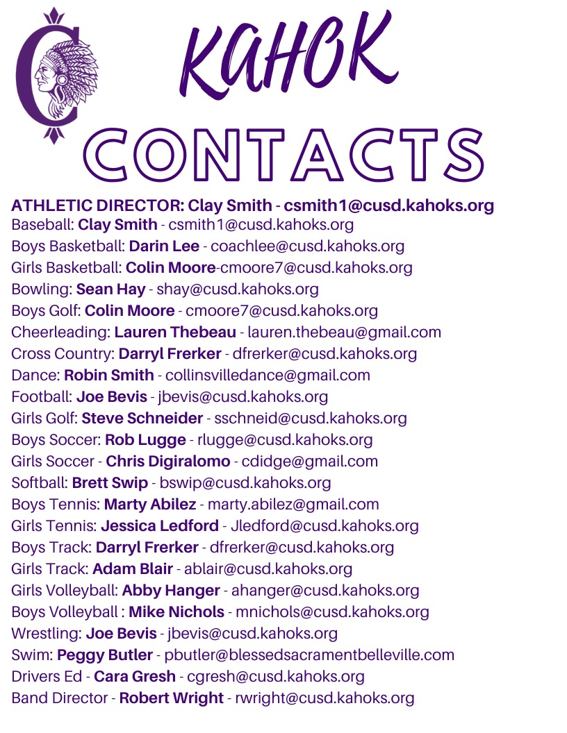 Kahok Contact List Summer 2020