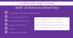 Return to School Days CHS 2020-21