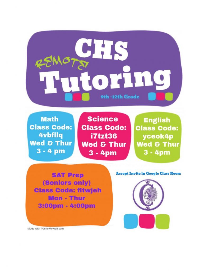 Fall 2020 CHS Tutoring Information