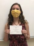 Caroline Lentz with NMS Certificate