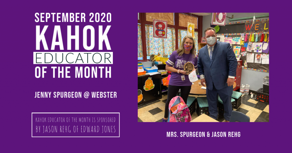 Jenny Spurgeon September 2020 Kahok Educator of the Month