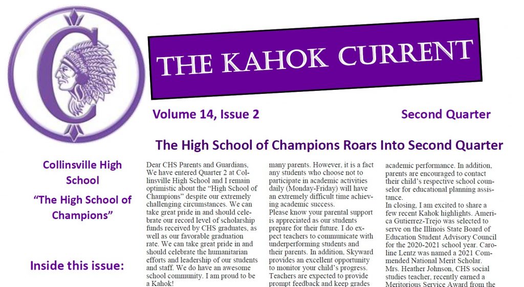 Masthead of 2nd Qtr 20-21 Kahok Current