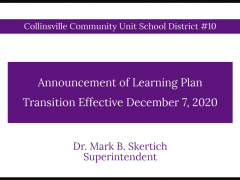 Announcement of Learning Plan Transition Dec 7 2020