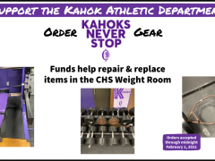 Order Kahoks Never Stop Gear - Improve CHS Weight Room