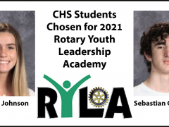 CHS Students Selected for 2021 Rotary Youth Leadership Academy