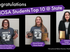 HOSA Students Place Top 10 at 2021 State