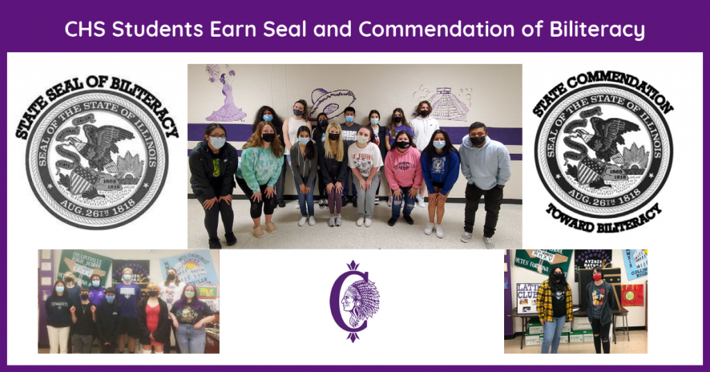 Photos of 2021 CHS Seal and Commendation of Biliteracy