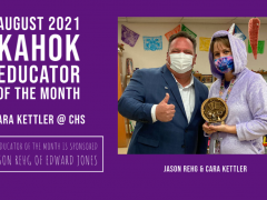 CHS' Kettler is August 2021 Kahok Educator of the Month