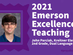 John Parciak Emerson Excellence in Teaching 2021