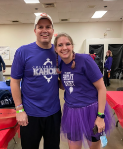 Superintendent Dr. Skertich and Polar Plunge Team Captain Sarah Gafford