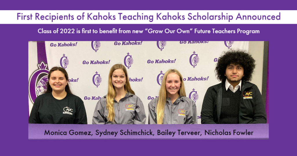 Recipients of 2022 Kahoks Teaching Kahoks Scholarships