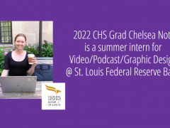 CHS 2022 Grad Chelsea Nott STL Fed Reserve Intern