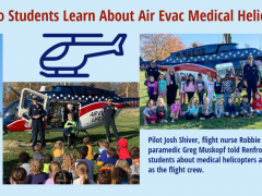 Renfro Elementary Visit by Air Evac Lifeteam Nov 9 2022