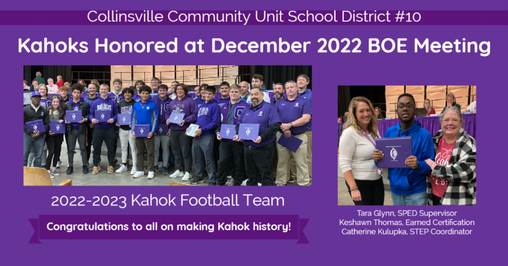 22-23 Football Team and Student Keshawn Thomas Honored Dec 2022