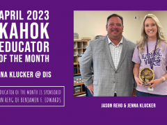 Jenna Klucker Kahok Educator of the Month April 2023