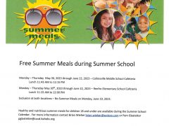 Infor for CUSD 10 FREE Summer Meals 2023