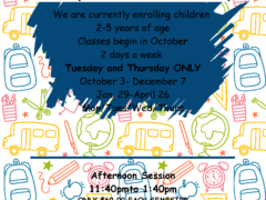 Flyer with preschool enrollment information