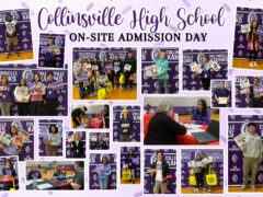 Collage of onsite admissions day photos