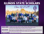 Group photo of Collinsville High School 2024 Illinois State Scholars