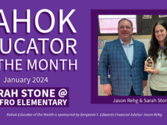 Jan 2024 Kahok Educator of the Month Sarah Stone Renfro Elementary