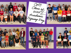 Collage of group photos from CHS 2024 Academic Signing Day