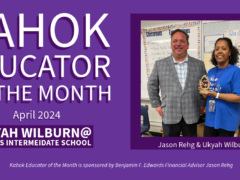 Ukyah Wilburn April 2024 Kahok Educator of the Month