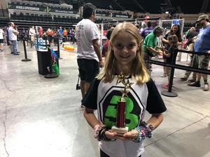 Carissa Smith with the team Trophy