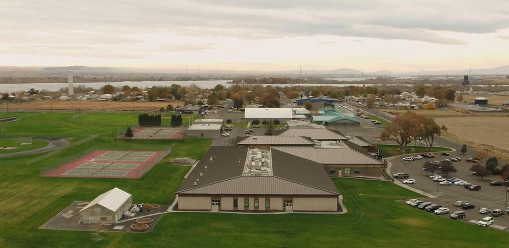 aerial view of high school