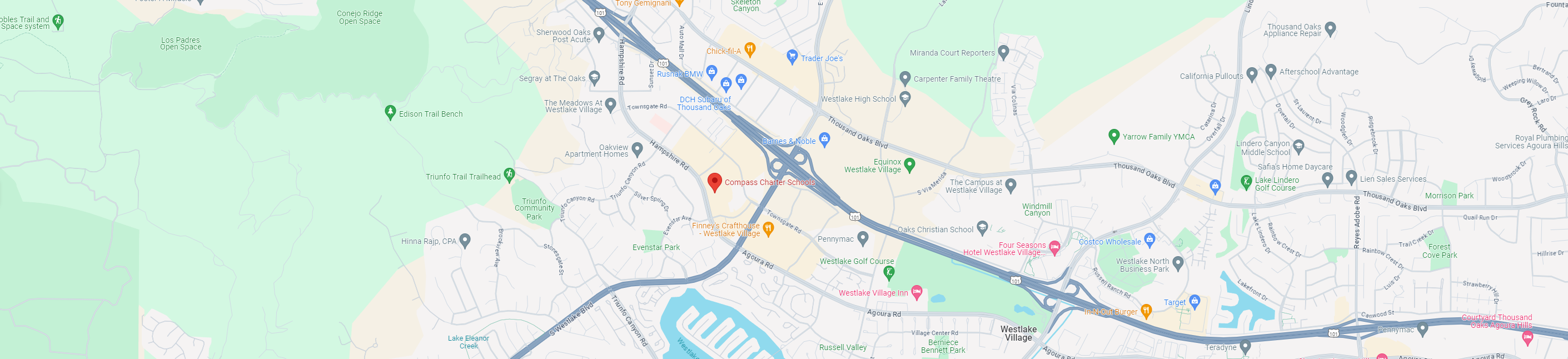 Google Maps screenshot of Compass Charter School's location