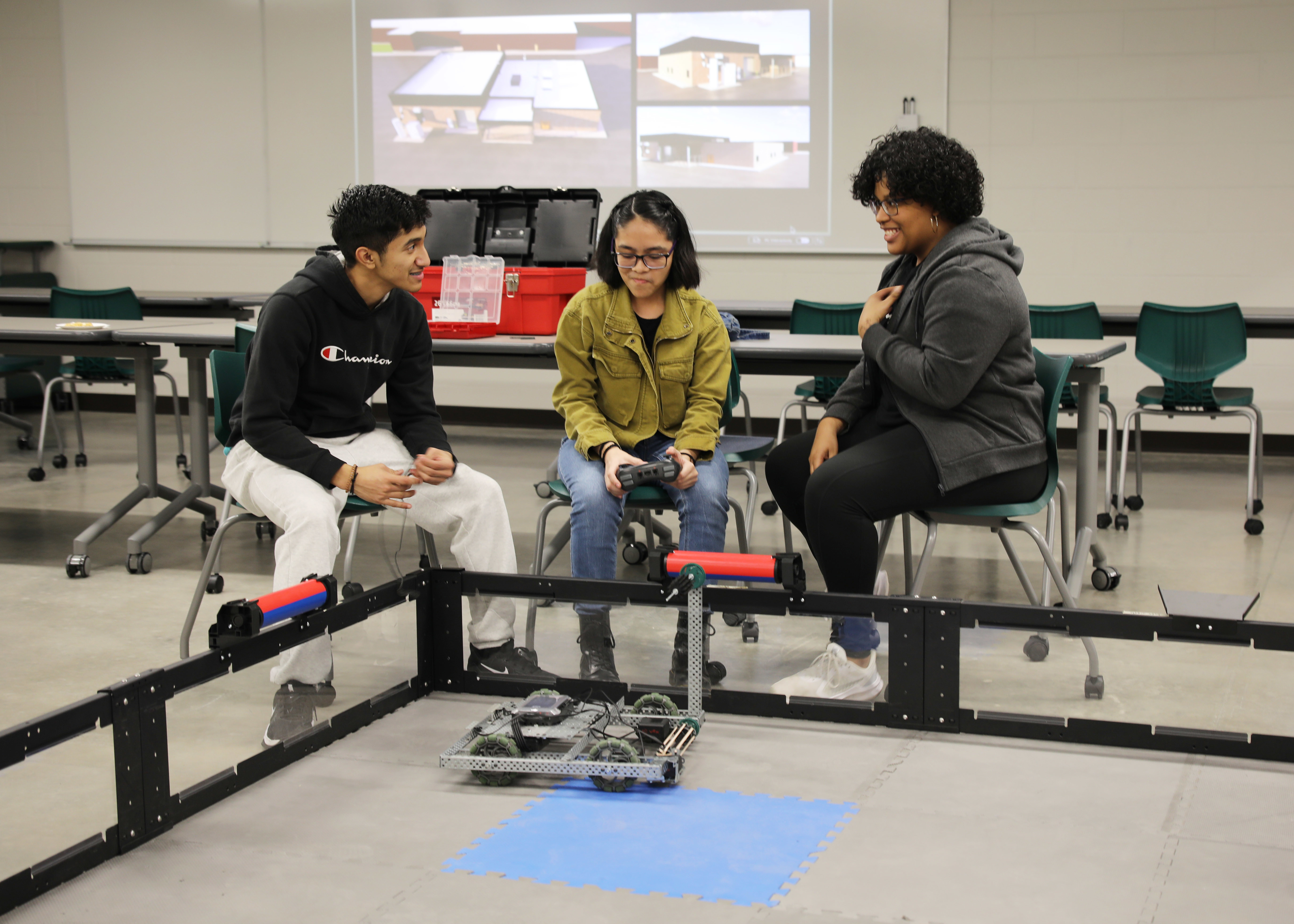 Concord High School students offered robotics demonstrations for the public during the open house. Concord High School students offered robotics demonstrations for the public during the open house.