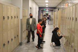 Guests touring Marshfield Junior High