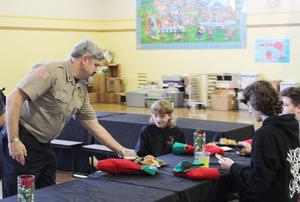 Incoming Sheriff Gabe Fabrizio serving students
