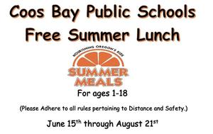 Coos Bay School District Summer Lunch Program
