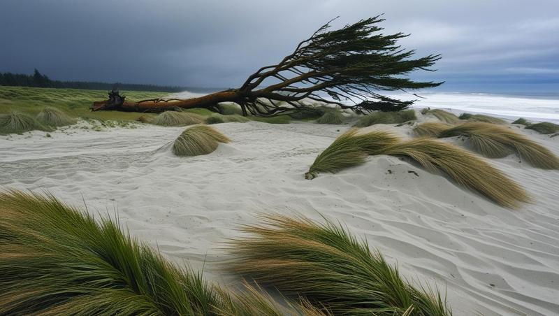 windy beach