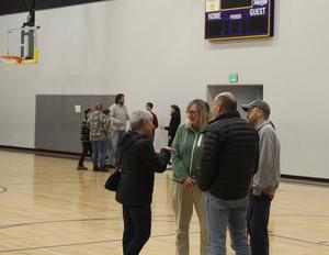 Guests check out the new gym