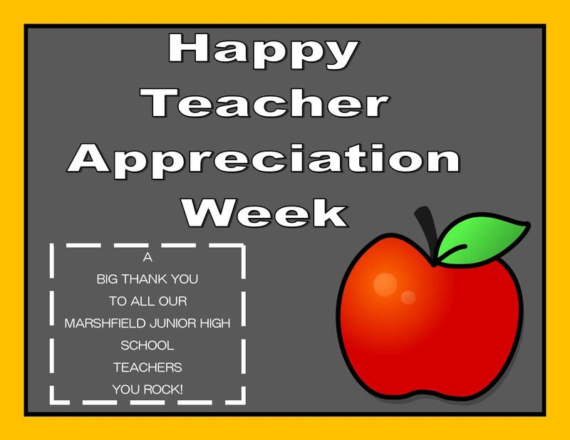 Teacher Appreciation Week 5/3-5/7
